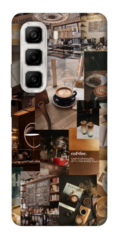 Чохол на Infinix Hot 50 4G Coffee collage ver.2 фото 1 з 1