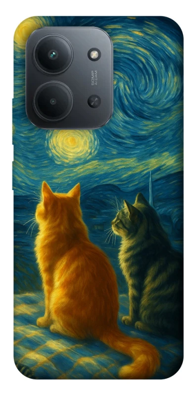 Чохол на Xiaomi Redmi 15C (Global) Cats under the stars фото 1 з 1