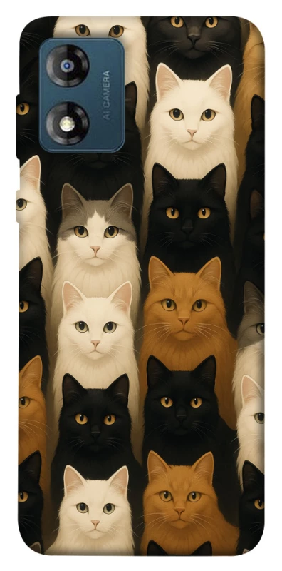 Чехол на Motorola Moto E13 Colorful Cat Collage фото 1 Чехол на Motorola Moto E13 Colorful Cat Collage фото 1 из 1