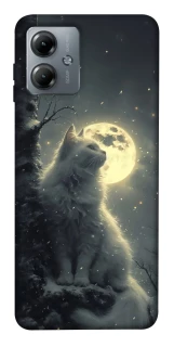 Чехол на Motorola Moto G14 Кот под луной фото 1 из 1