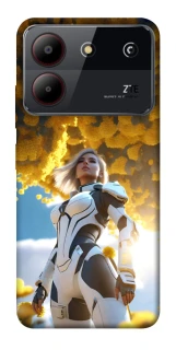 Чехол на ZTE Blade A54 4G Cyber space girl ver.3 фото 1 из 1