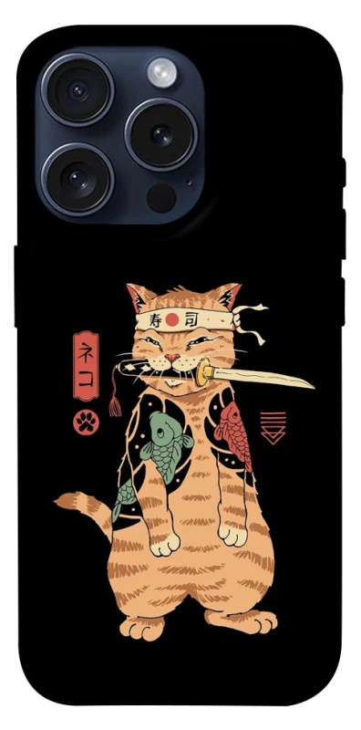 Чохол на Apple iPhone 15 Pro (6.1") Кіт-самурай фото 1 з 1
