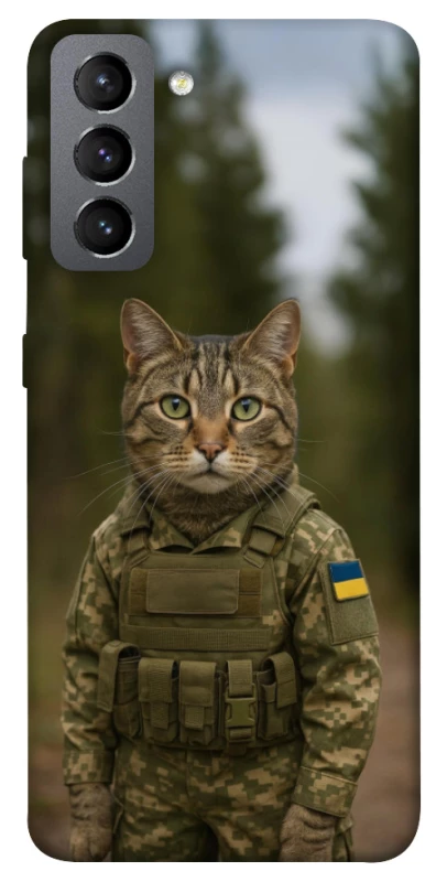 Чехол на Samsung Galaxy S21 FE Кот защитник фото 1 из 1