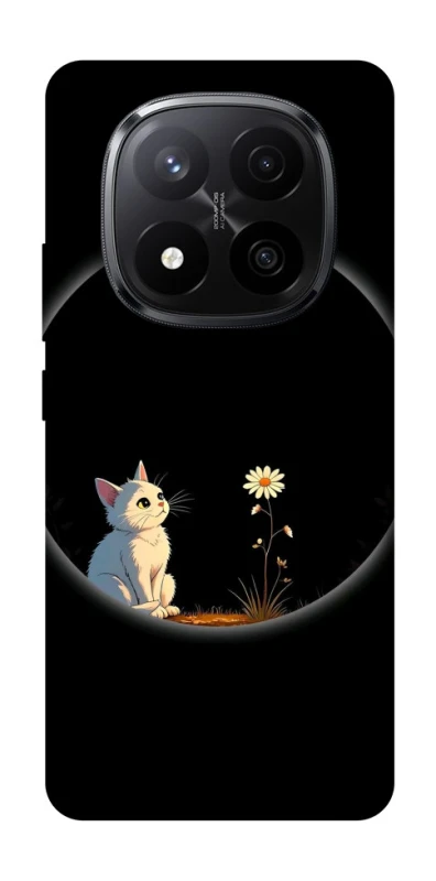 Чехол на Xiaomi Redmi Note 14 Pro+ 5G Cat and flower фото 1 из 1