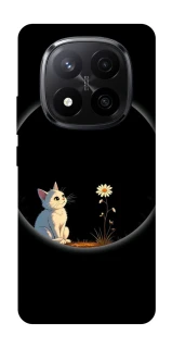 Чехол на Xiaomi Redmi Note 14 Pro+ 5G Cat and flower фото 1 из 1