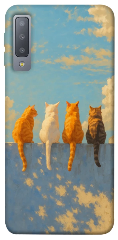 Чохол на Samsung A750 Galaxy A7 (2018) cats on wall фото 1 з 1
