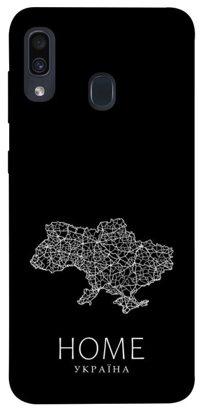 Чохол на Samsung Galaxy A20 / A30 Ukraine black map фото 1 з 1