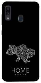 Чохол на Samsung Galaxy A20 / A30 Ukraine black map фото 1 з 1