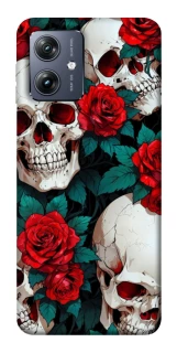 Чохол на Motorola Moto G54 skull and rose фото 1 Чохол на Motorola Moto G54 skull and rose фото 1 з 1