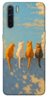 Чехол на Oppo A91 cats on wall фото 1 из 1