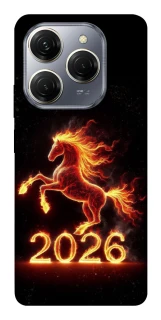 Чехол на TECNO Spark 20 Pro Red Fire Horse ver.1 фото 1 из 1