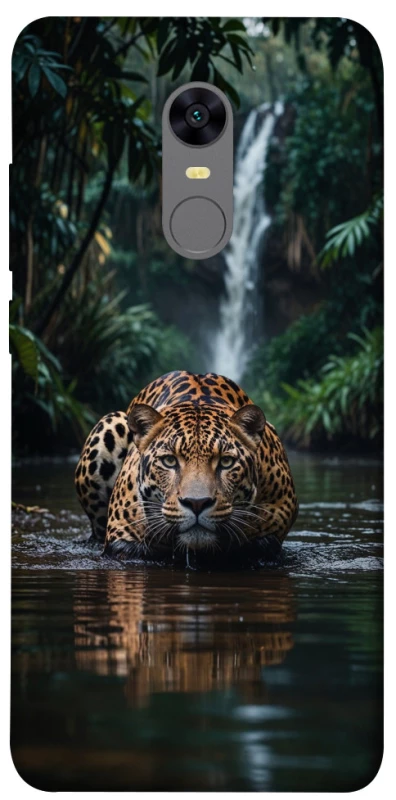 Чохол на Xiaomi Redmi 5 Plus / Redmi Note 5 (Single Camera) Leopard in water фото 1 з 1