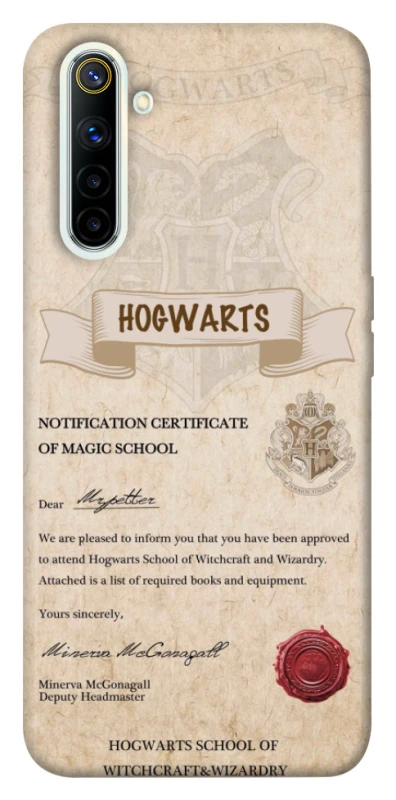 Чохол на Realme 6 The Hogwarts acceptance letter фото 1 з 1