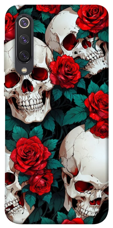 Чохол на Xiaomi Mi 9 SE skull and rose фото 1 з 1