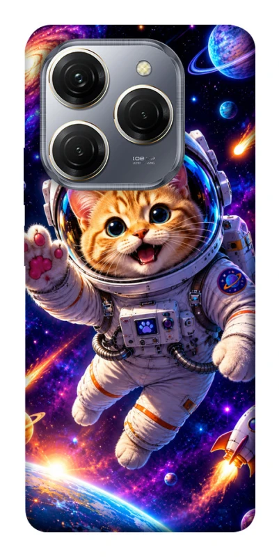 Чехол на TECNO Spark 20 Pro Space Cat фото 1 из 1
