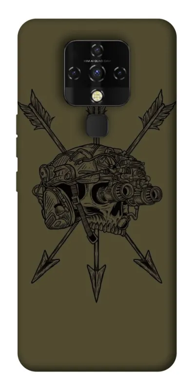 Чехол на TECNO Camon 16 SE Mil skull фото 1 из 1