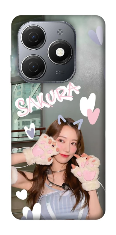 Чехол на TECNO Spark 20 Sakura - LE SSERAFIM фото 1 из 1