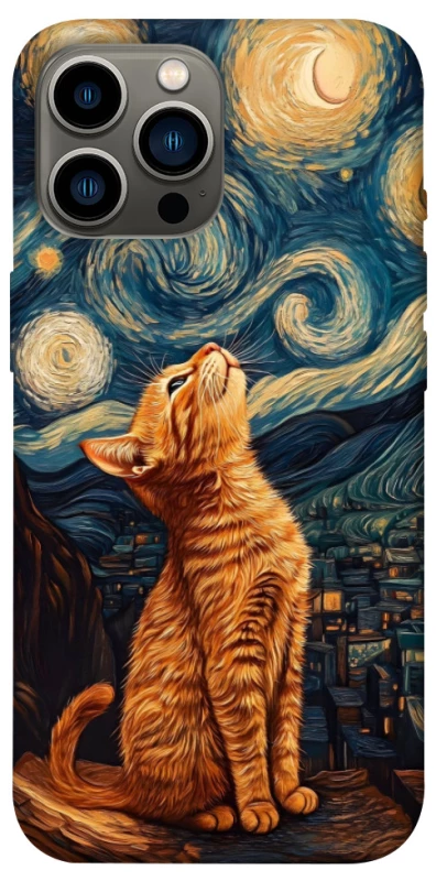 Чохол на Apple iPhone 12 Pro Max (6.7") van gogh cat фото 1 з 1