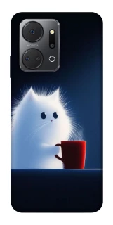 Чохол на Huawei Honor X7a Чохол кіт з кавою фото 1 з 1