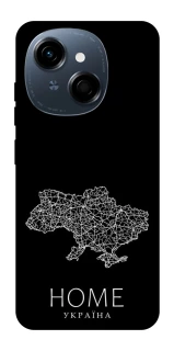 Чехол на TECNO Spark Go 1 Ukraine black map фото 1 из 1