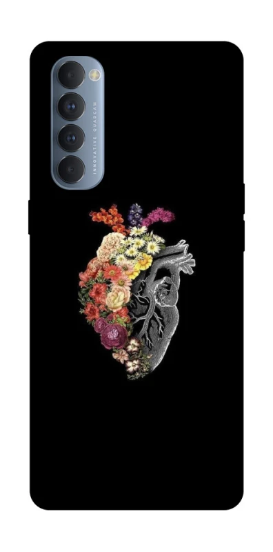 Чохол на Oppo Reno 4 Pro Heart with flowers фото 1 з 1
