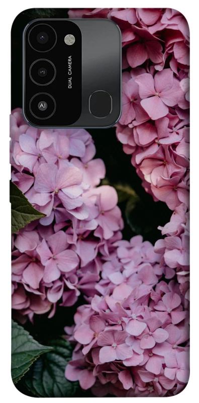 Чохол на TECNO Spark 8C Рожеві гартензії фото 1 з 1