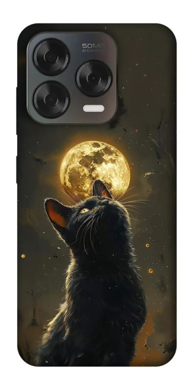 Чохол на ZTE Blade V70 Design Кіт під місяцем v2 фото 2 з 2