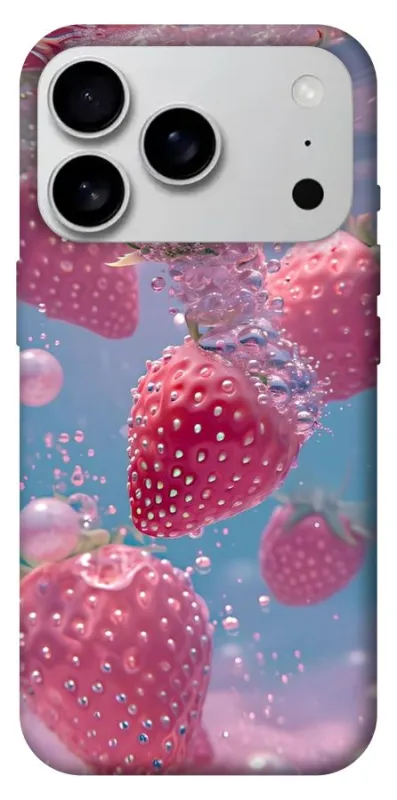 Чехол на Apple iPhone 18 Pro Max Клубника в воде фото 2 из 2