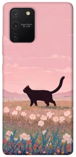 Чехол на Samsung Galaxy S10 Lite cat on a field фото 1 из 1