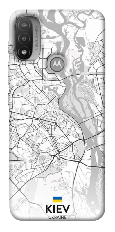 Чохол на Motorola Moto E20 Kiev white map фото 1 з 1