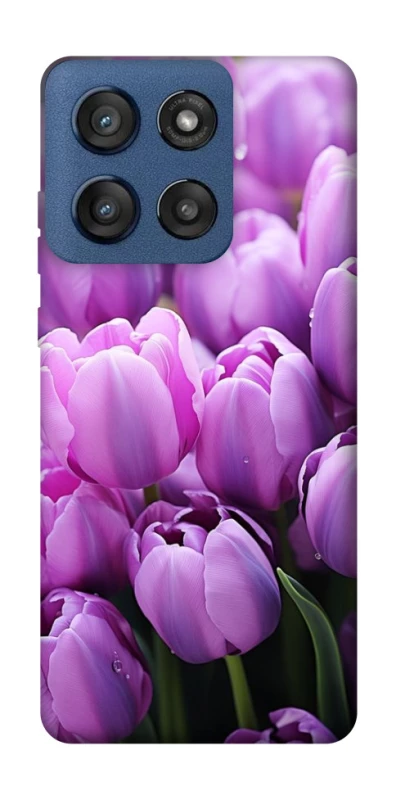 Чехол на Motorola Edge 60 Stylus Фиолетовые тюльпаны фото 1 из 1
