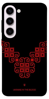 Чехол на Samsung Galaxy S23+ Черно-красная вышиванка фото 1 из 1