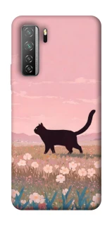 Чохол на Huawei Nova 7 SE cat on a field фото 1 з 1