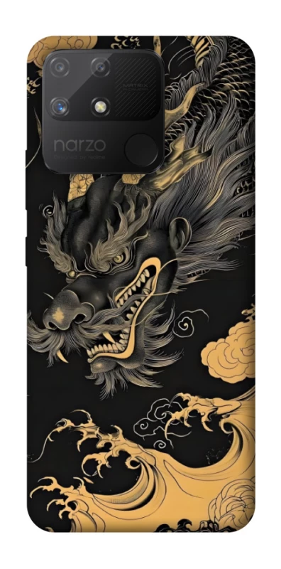 Чохол на Realme Narzo 50A gold dragon фото 1 з 1