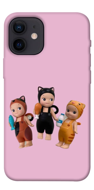 Чехол на Apple iPhone 12 mini (5.4") Cat Cafe Trio фото 1 из 1