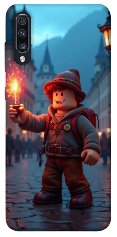 Чохол на Samsung Galaxy A70 (A705F) Roblox Fire Logo Blue Flames фото 1 з 1