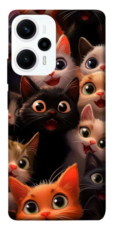 Чохол на Xiaomi Poco F5 / Note 12 Turbo happy cats фото 1 з 1