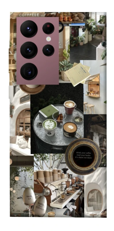 Чохол на Samsung Galaxy S22 Ultra Coffee collage ver.4 фото 1 з 1
