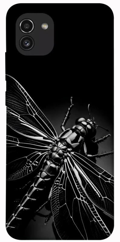 Чехол на Samsung Galaxy A03 Black dragonfly фото 1 из 1