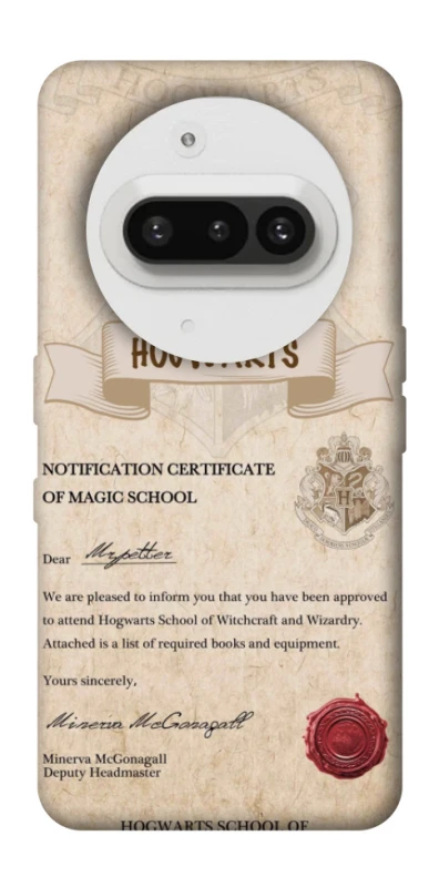 Чехол на Nothing Phone (3a) The Hogwarts acceptance letter фото 1 из 1