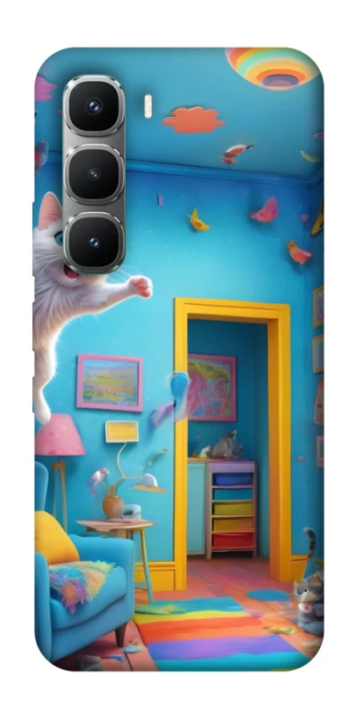 Чохол на Infinix Hot 60 Pro crazy cat фото 1 з 1