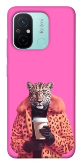 Чехол на Xiaomi Redmi 12C / Poco C55 Леопард с кофе фото 1 из 1