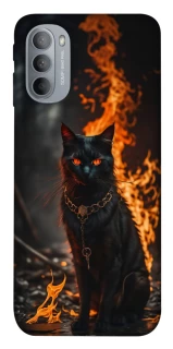 Чехол на Motorola Moto G31 Огненный кот фото 1 из 1