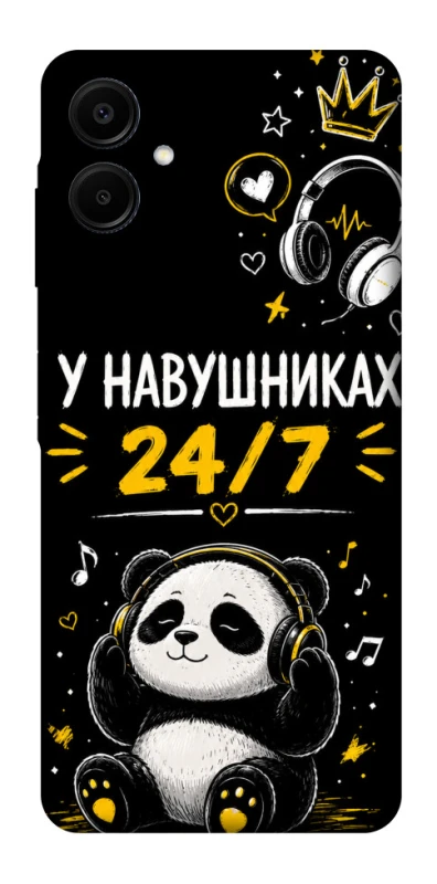 Чохол на Samsung Galaxy A06 У навушниках 24/7 фото 1 з 1