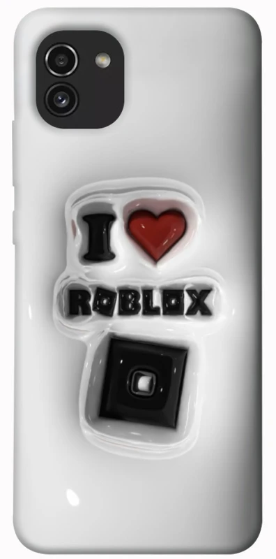 Чохол на Samsung Galaxy A03 I love Roblox фото 1 з 1