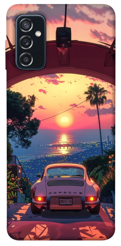 Чехол на Samsung Galaxy M52 Porsche at sunset фото 1 из 1