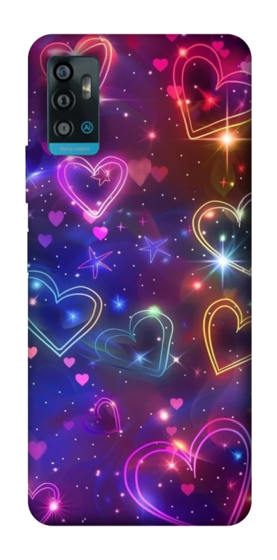 Чохол на ZTE Blade A71 Drawn hearts фото 1 з 1