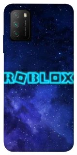 Чохол на Xiaomi Poco M3 Roblox Space Logo Blue фото 1 з 1