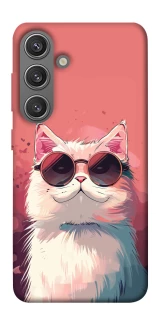 Чехол на Samsung Galaxy S24+ Сat with glasses фото 1 из 1