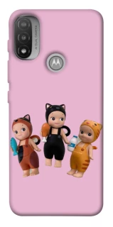 Чехол на Motorola Moto E20 Cat Cafe Trio фото 1 из 1